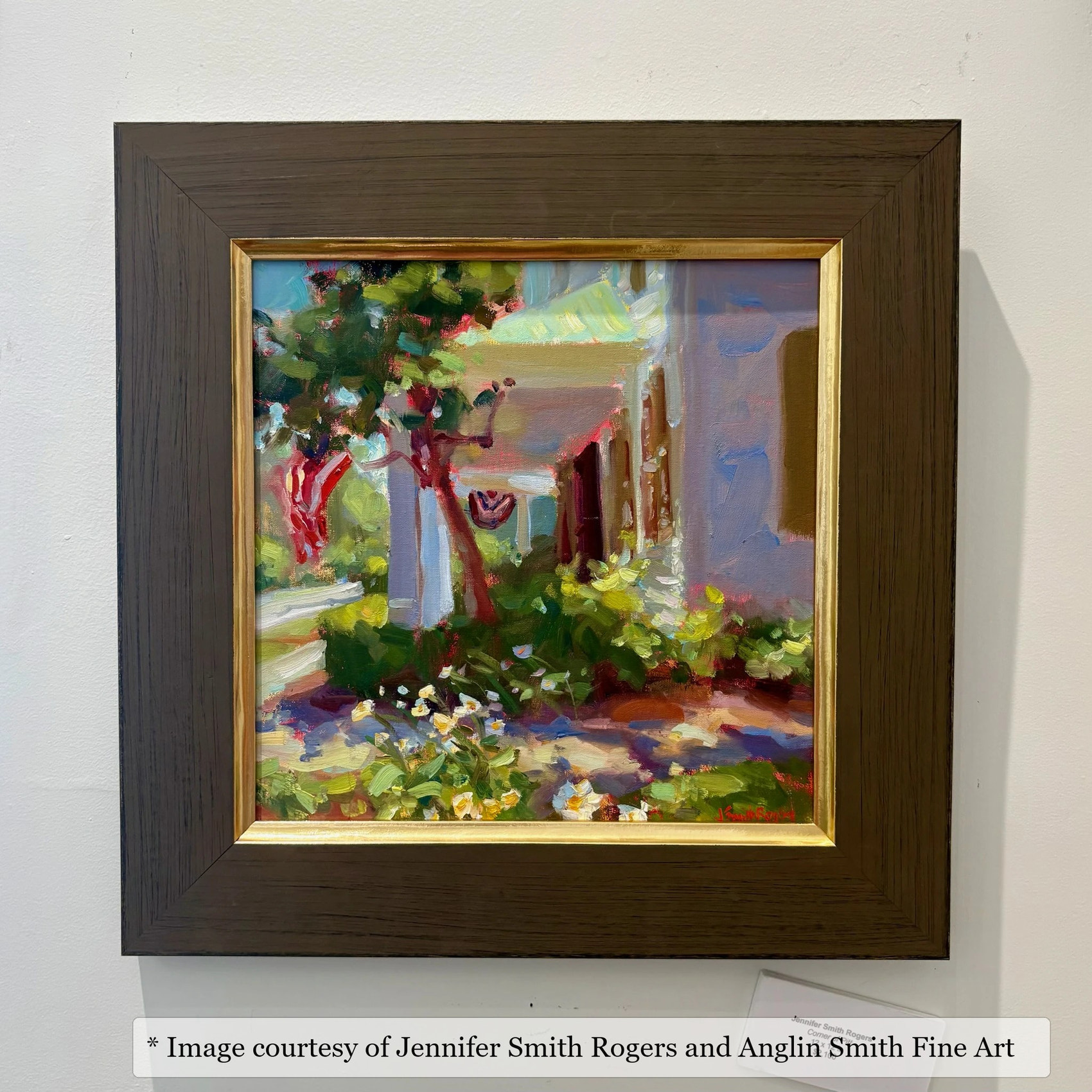 Jordan frame on a Impressionist painting by Jennifer Smith Rogers, 8x10, at Anglin Smith Fine Art