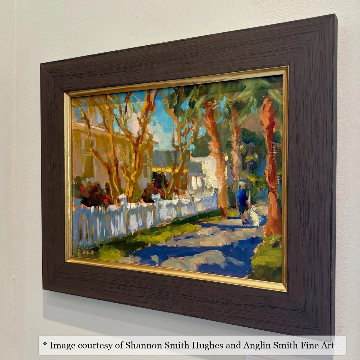 Jordan frame on a Impressionist painting by Shannon Smith Hughes, 8x10, at Anglin Smith Fine Art