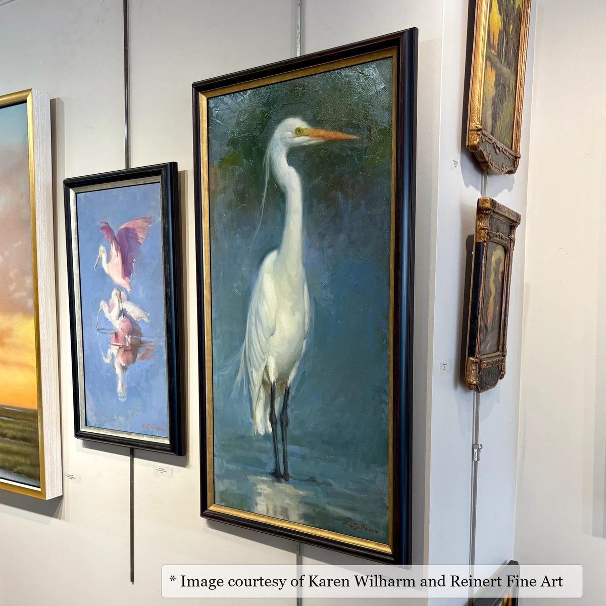 Archdale Black & Gold frame on a Impressionist painting by Karen Wilharm, 24x48, at Reinert Fine Art