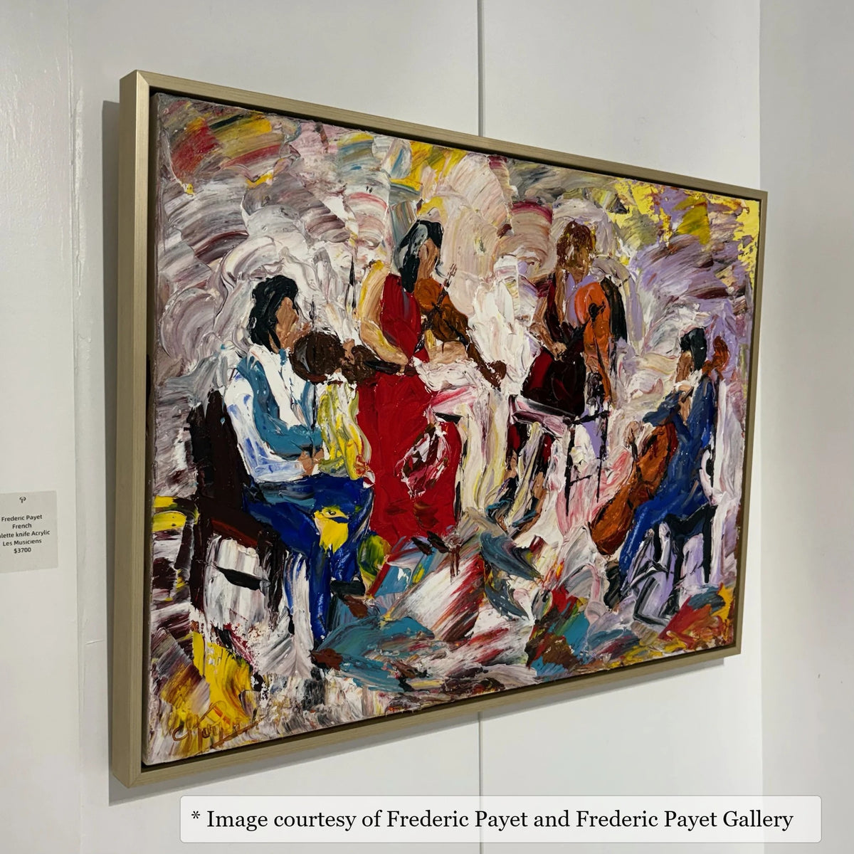 Pinckney Champagne frame on a Impressionist painting by Frederic Payet, 30x40, at Frederic Payet Gallery