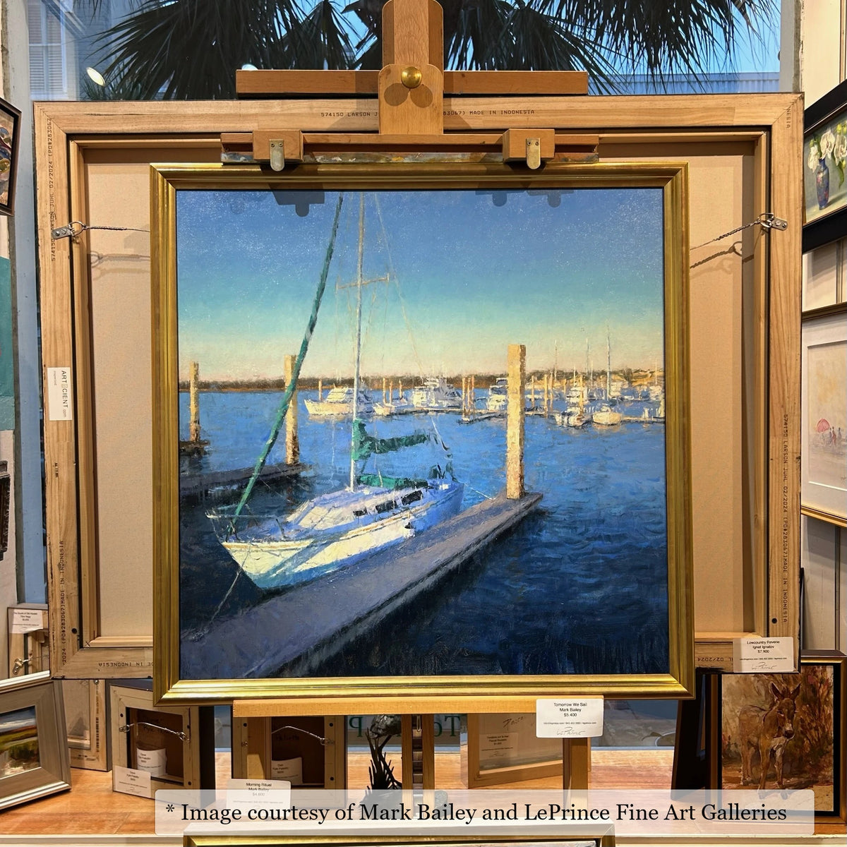 Archdale Gold frame on a Impressionist painting by Mark Bailey, 30x30, at LePrince Fine Art Galleries