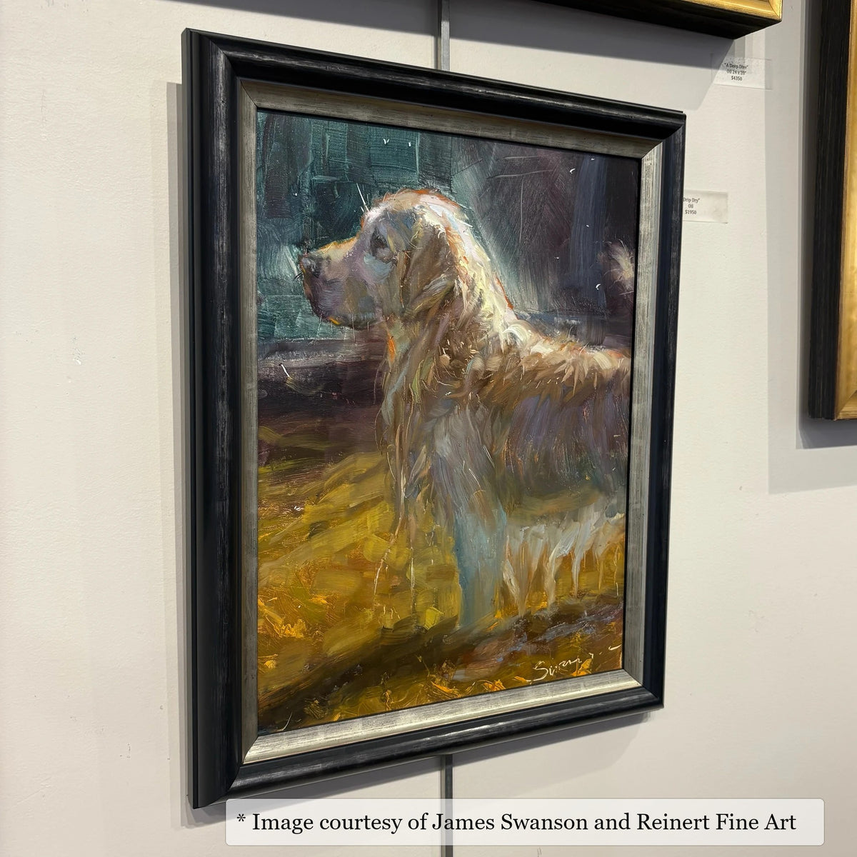Archdale Black Silver frame on a Impressionist painting by James Swanson, 16x12, at Reinert Fine Art