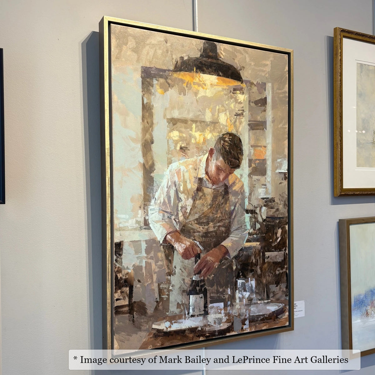 Logan Gold frame on a Impressionist painting by Mark Bailey, 36x24, at LePrince Fine Art Galleries