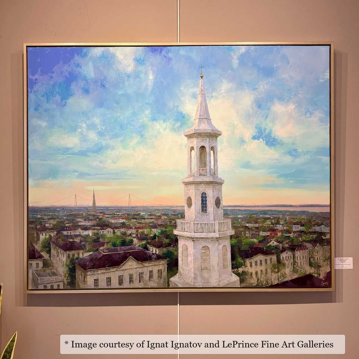 Pinckney Champagne frame on a Impressionist painting by Ignat Ignatov, 40x60, at LePrince Fine Art Galleries