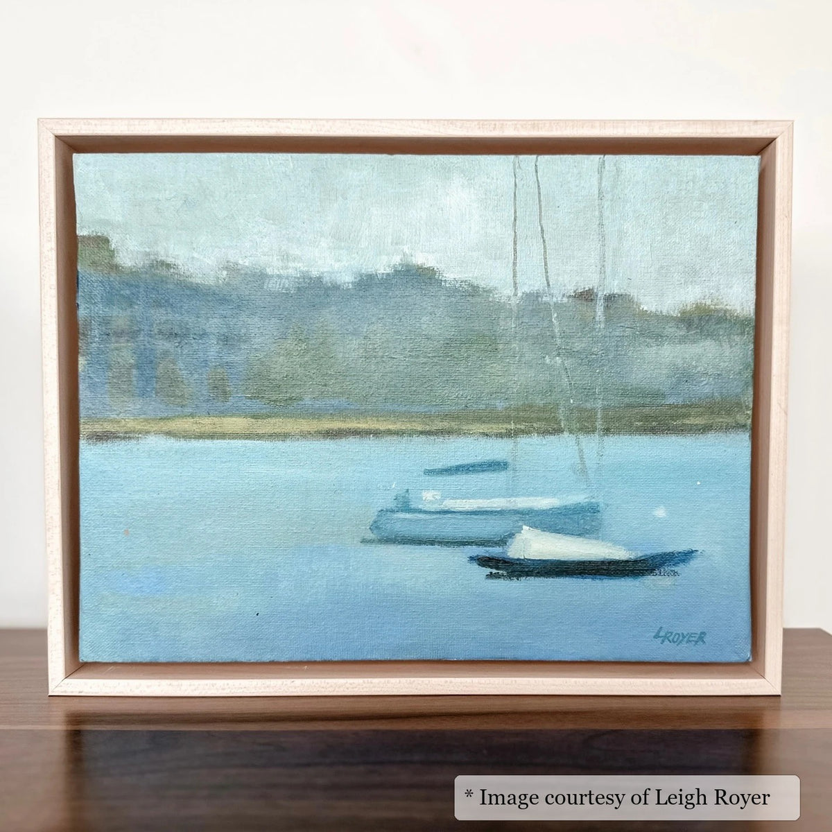Kiawah White Maple frame on a Impressionist painting by Leigh Royer, 16x20