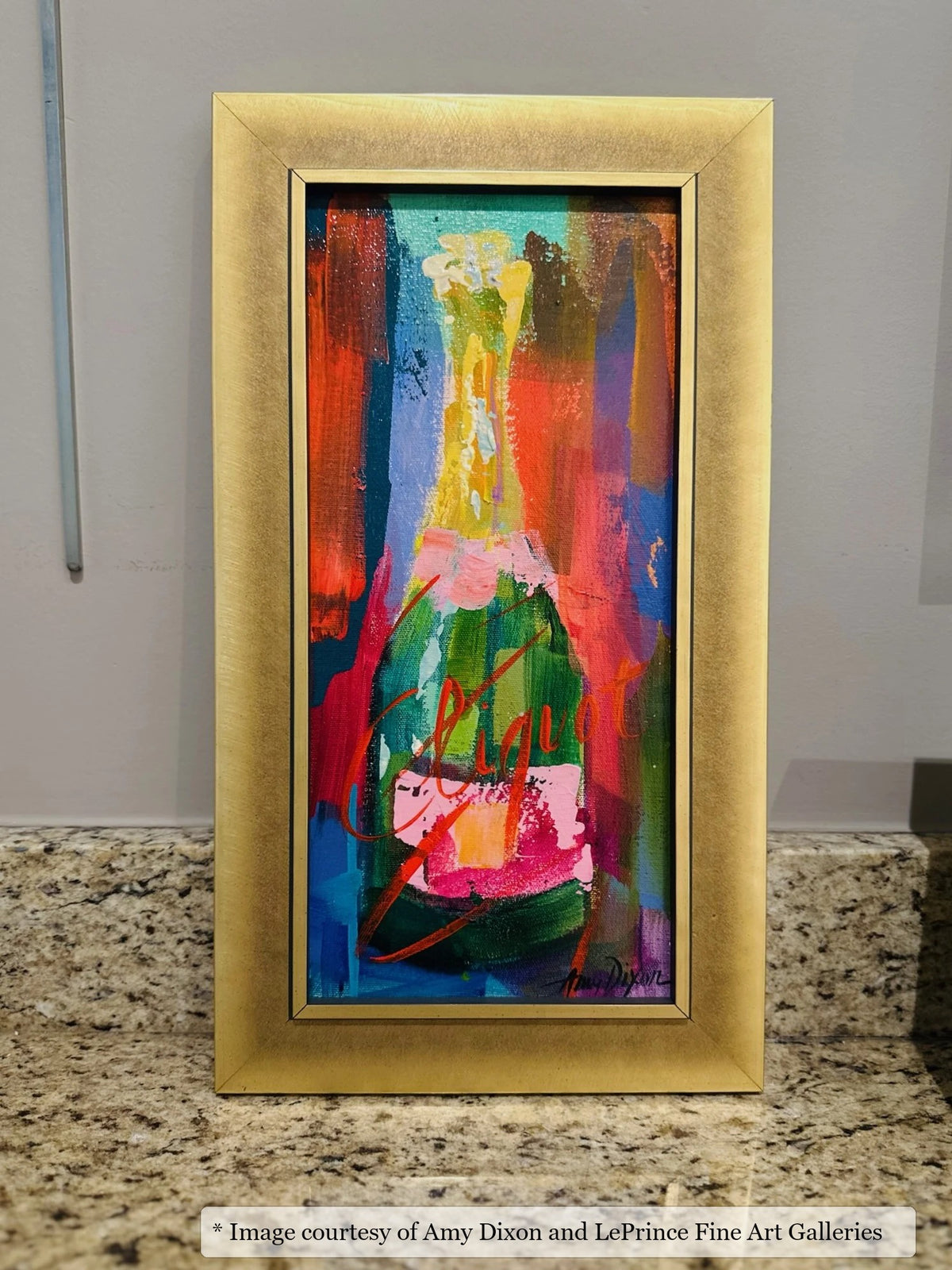 Ashley Gold frame on a Impressionist painting by Amy Dixon, 8x16, at LePrince Fine Art Galleries