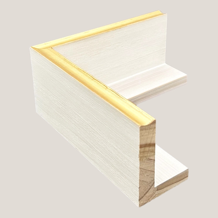 Rhett - Deep Gold & White Floater Frame