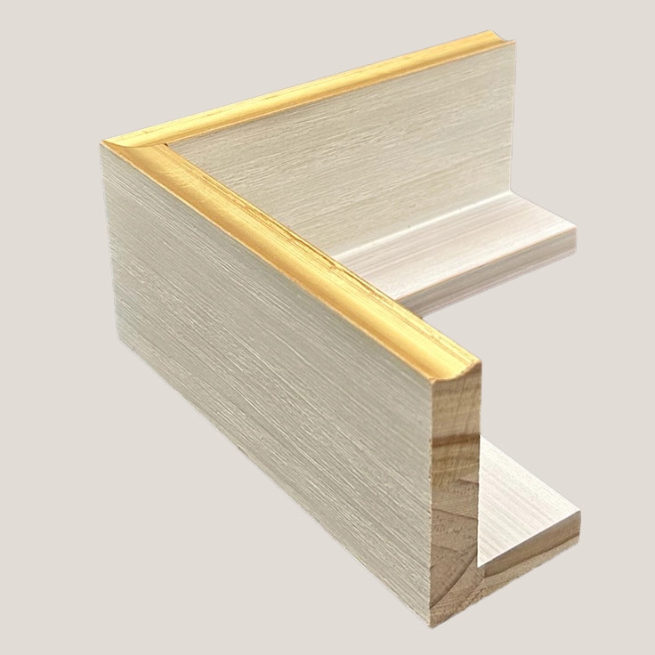 Rhett - Deep Gold & White Floater Frame