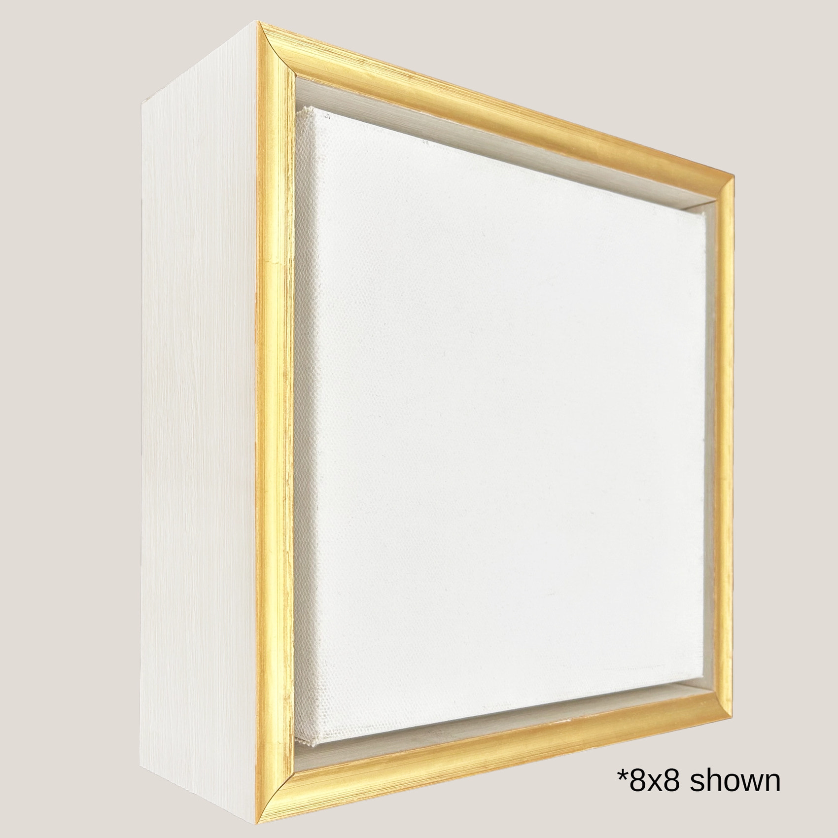 Rhett - Deep Gold & White Floater Frame