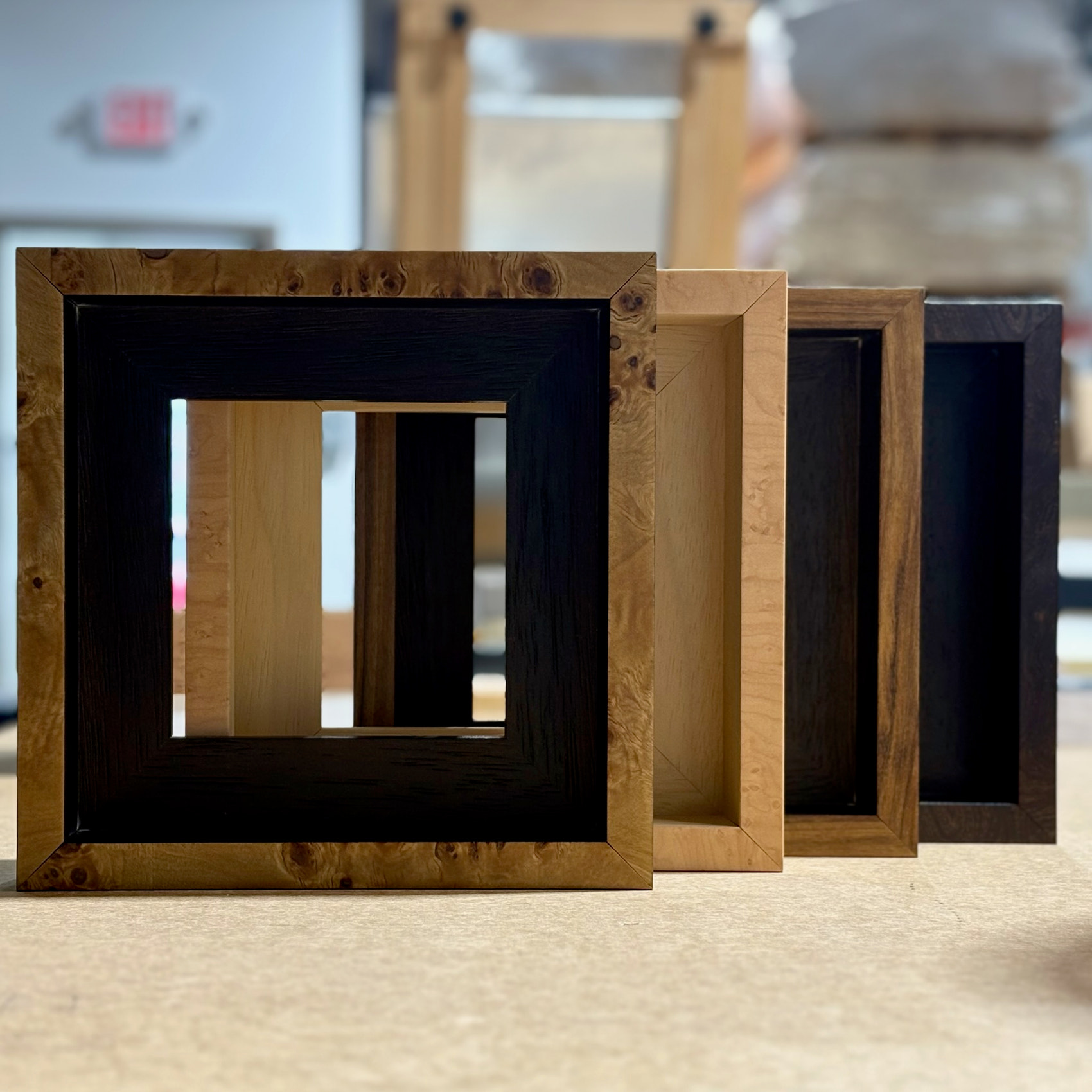 Romney - Poplar Burl Floater Frame