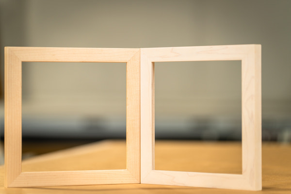 Abbott Natural Maple Frame, shown with Abbott White Maple