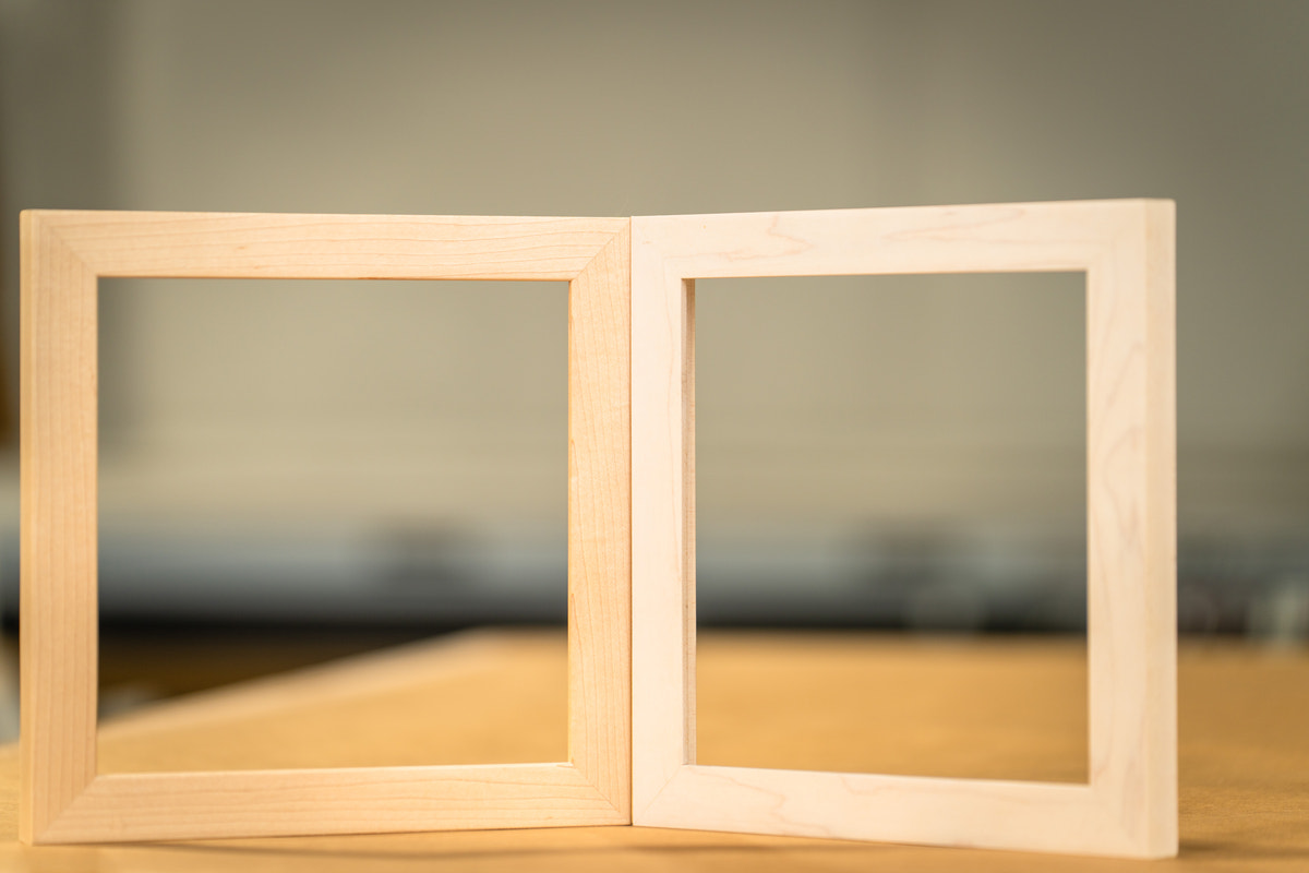 Abbott White Maple Frame, shown with Abbott Maple