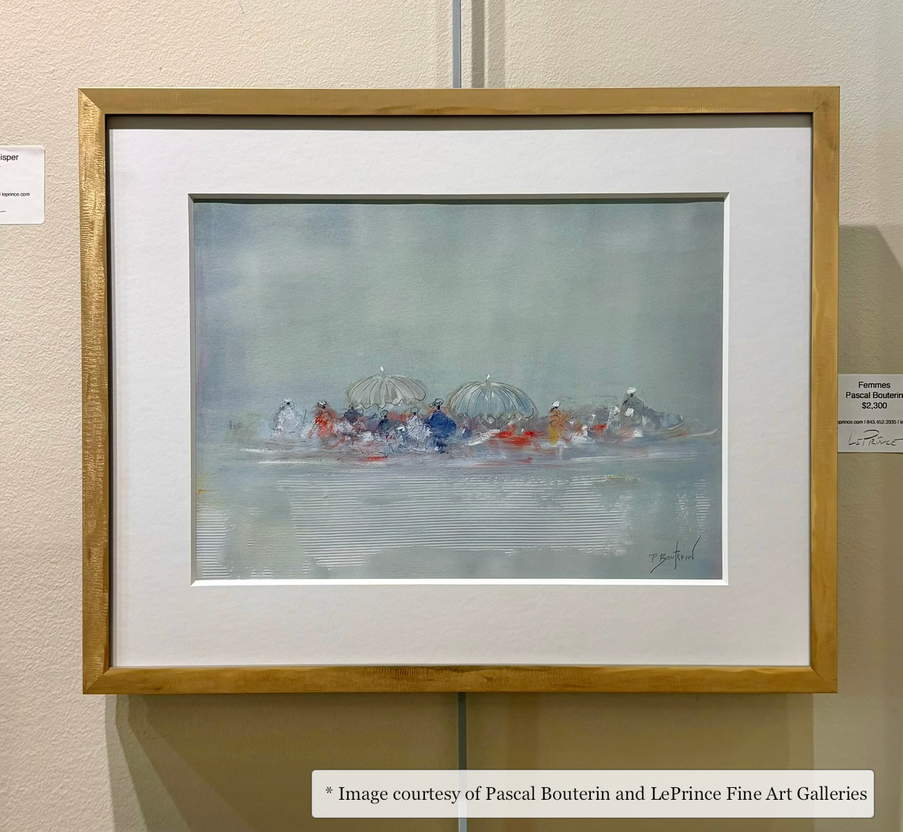 16x20 Beaufain - Italian Gold Art Frame Impressionist painting of Figurative by Pascal Bouterin on display at LePrince Fine Art Galleries