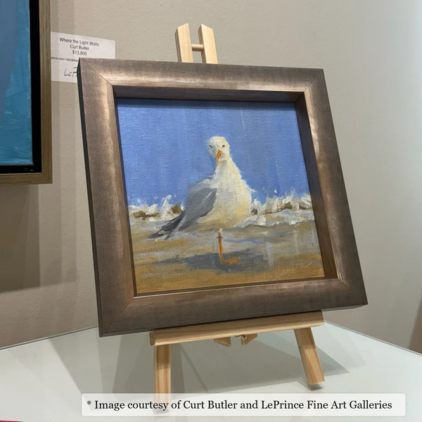 Bluffton Champagne frame on an Impressionist painting by Curt Butler, at LePrince Fine Art Galleries