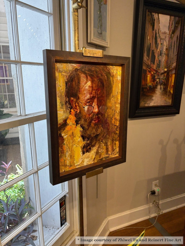 Rustic Dark Art Frame in Art Gallery