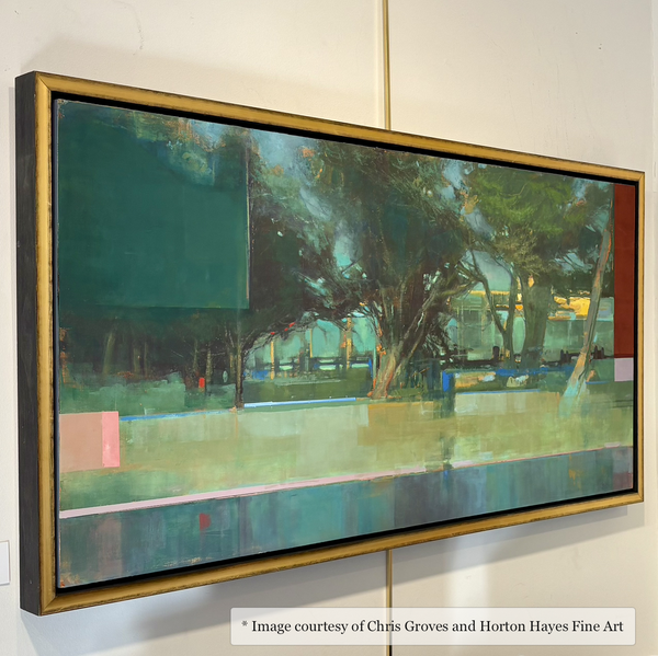 Chris Groves - Horton Hayes Fine Art artwork in Reid - Gold & Black Floater Frame frame