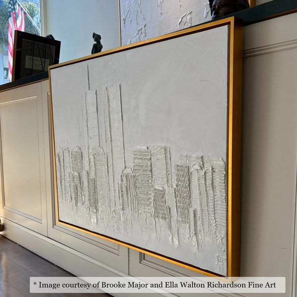 Cooper Gold frame on an Impressionist painting by Brooke Major, at Ella Walton Richardson Fine Art
