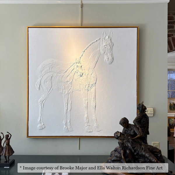Cooper Gold frame on an Impressionist painting by Brooke Major, at Ella Walton Richardson Fine Art
