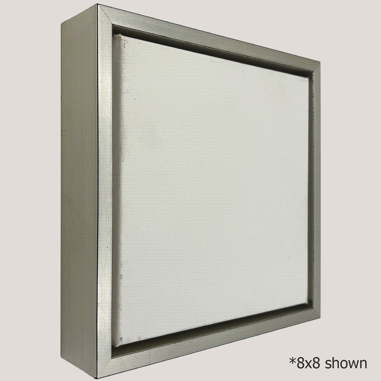  Silver Leaf Floater Frame Side