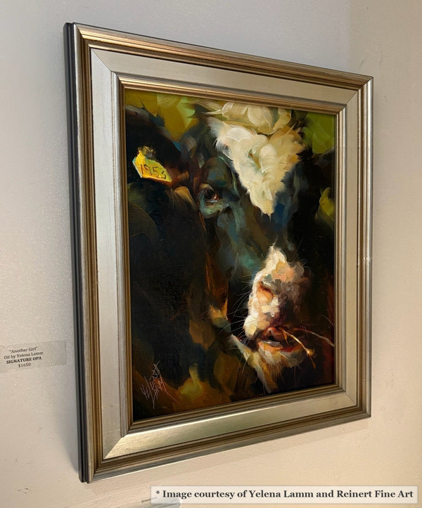 Silver Plein Air Frame in Art Gallery