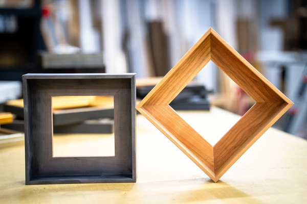 Solid Wood Floater Frames in the Shop