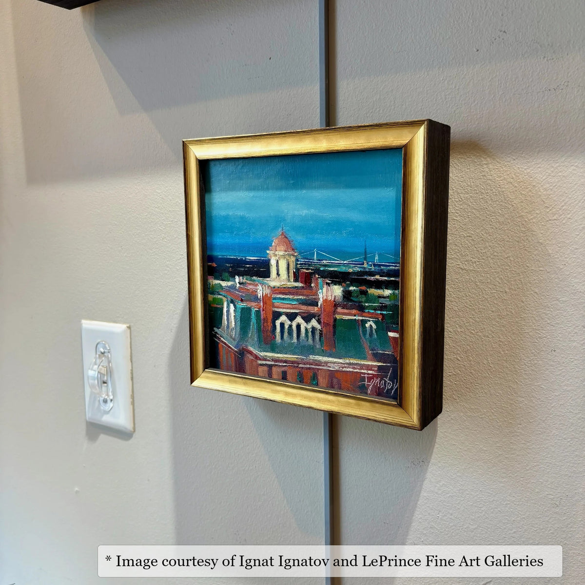Gadsden Gold & Black frame on an Impressionist painting by Ignat Ignatov, at LePrince Fine Art Galleries