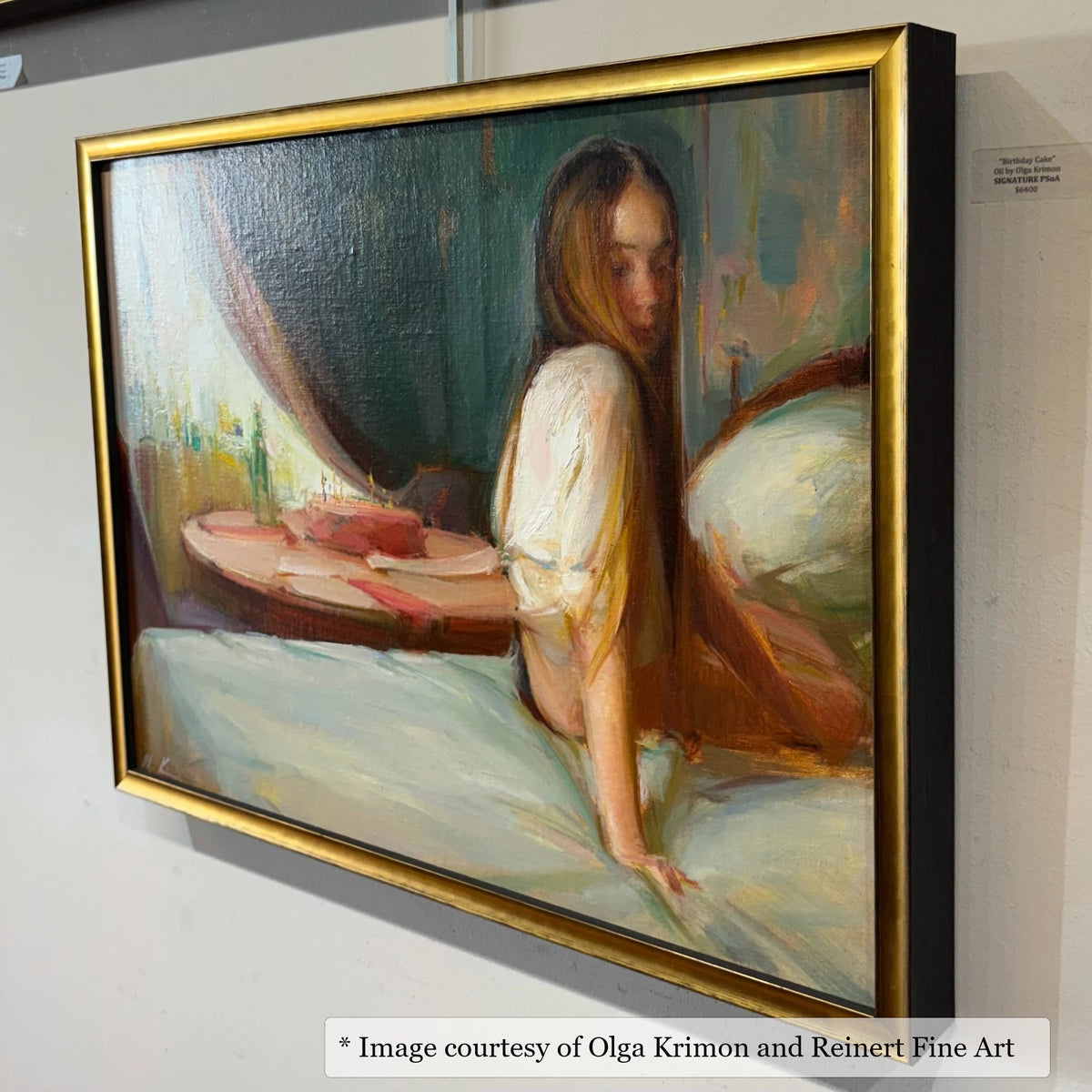 Gadsden Gold & Black frame on an Impressionist painting by Olga Krimon, at Reinert Fine Art