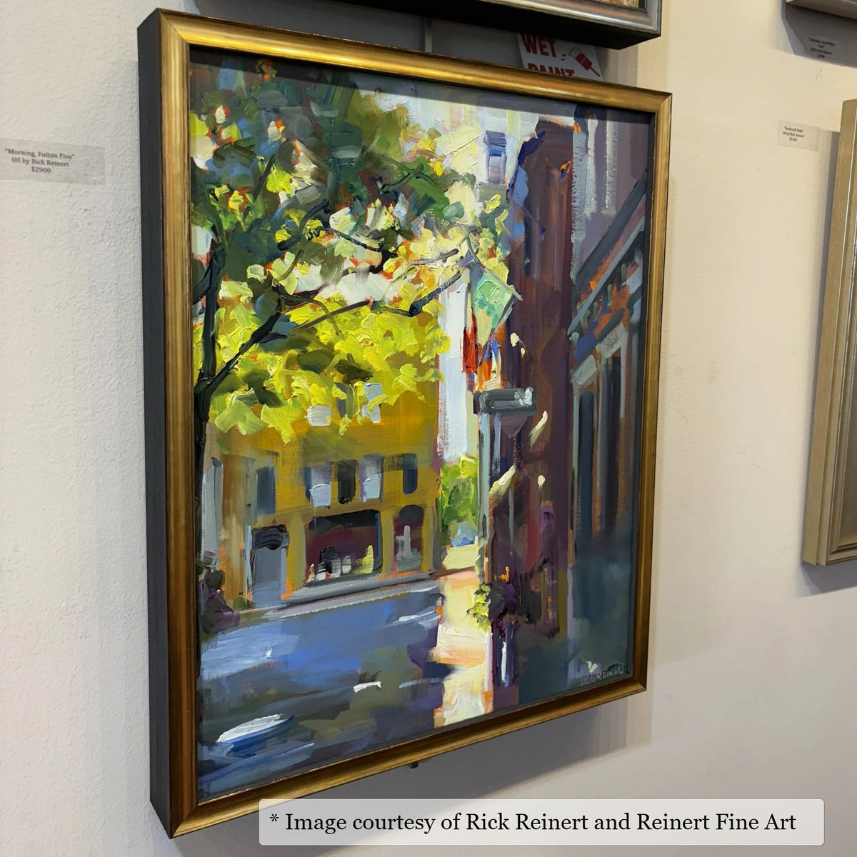 Gadsden Gold & Black frame on an Impressionist painting by Rick Reinert, at Reinert Fine Art