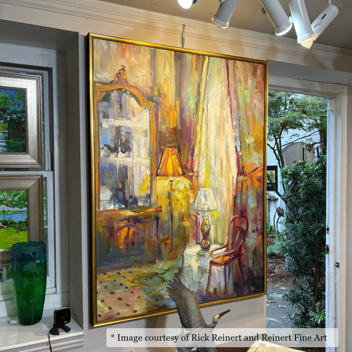Gadsden Gold & Black frame on an Impressionist painting by Rick Reinert, at Reinert Fine Art
