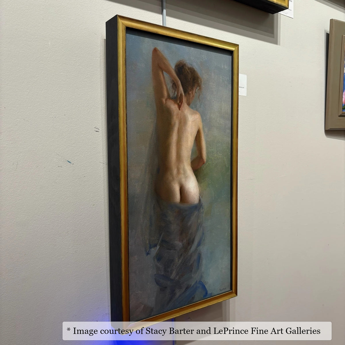 Gadsden Gold & Black frame on an Impressionist painting by Stacy Barter, at LePrince Fine Art Galleries
