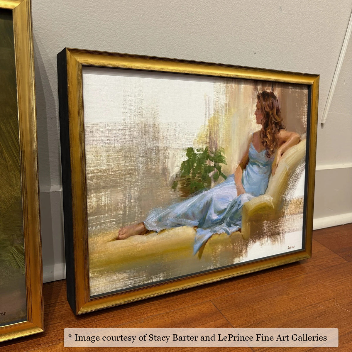 Gadsden Gold & Black frame on an Impressionist painting by Stacy Barter, at LePrince Fine Art Galleries