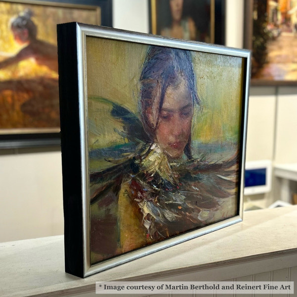 Thin Silver & Black Art Frame in Gallery