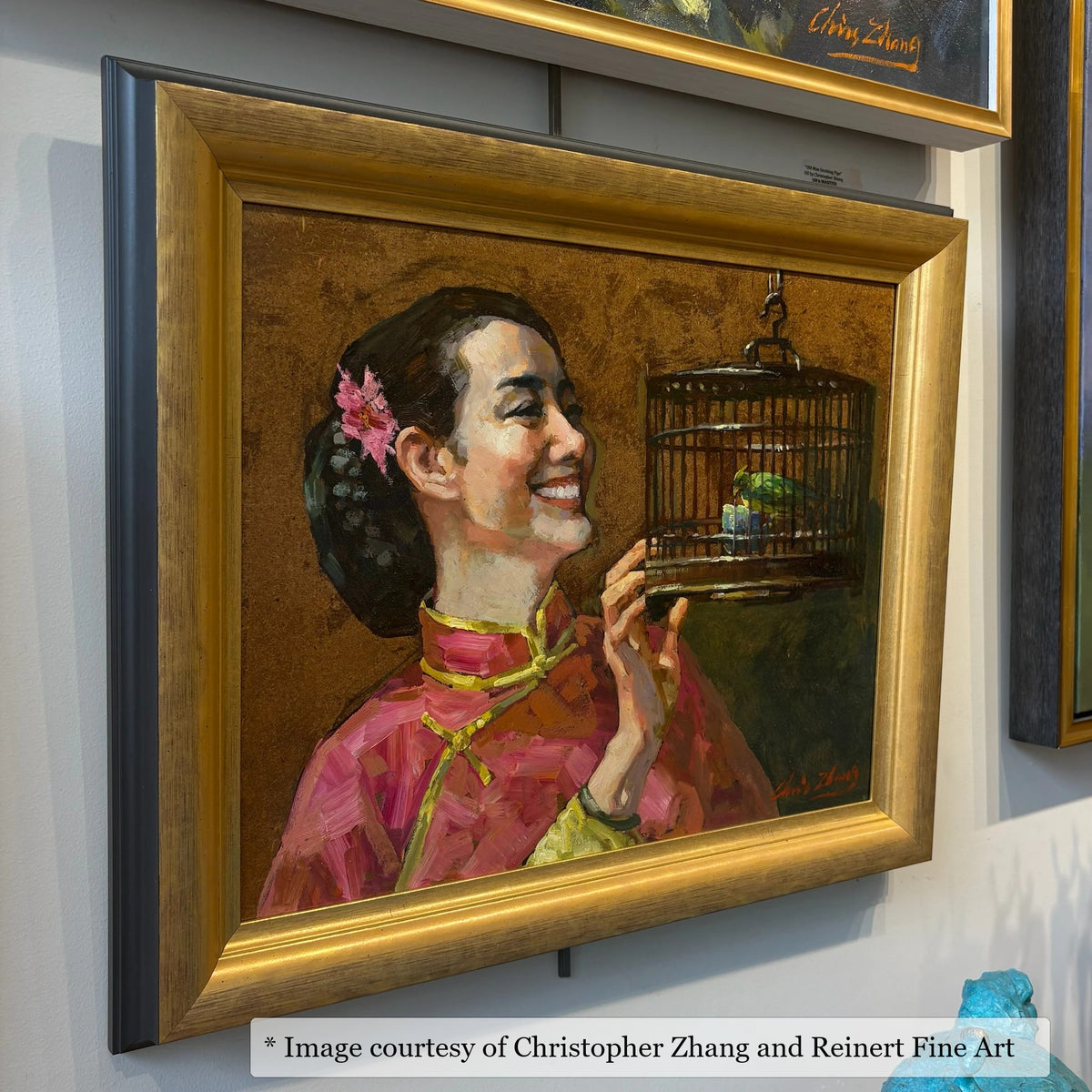 Grove Gold frame on an Impressionist painting by Christopher Zhang, at Reinert Fine Art