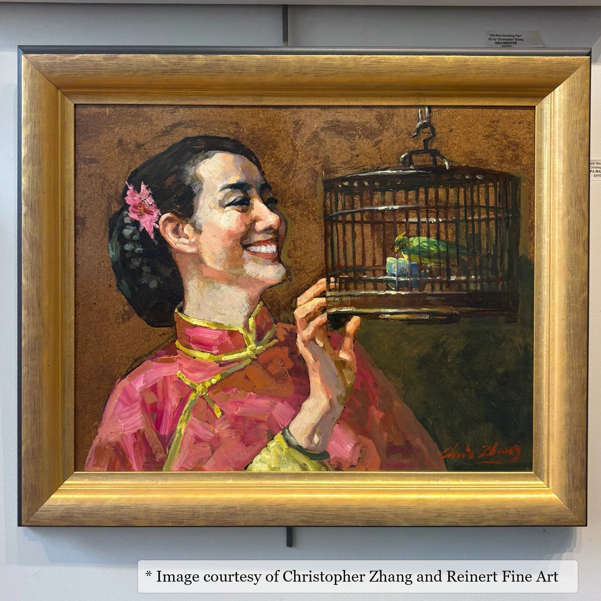 Grove Gold frame on a timeless Impressionist painting by Christopher Zhang, at Reinert Fine Art
