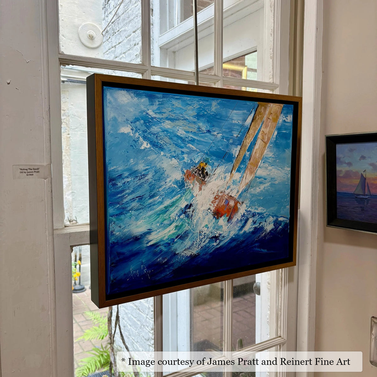 Hailey Gold & Black frame on an Impressionist painting by James Pratt, at Reinert Fine Art