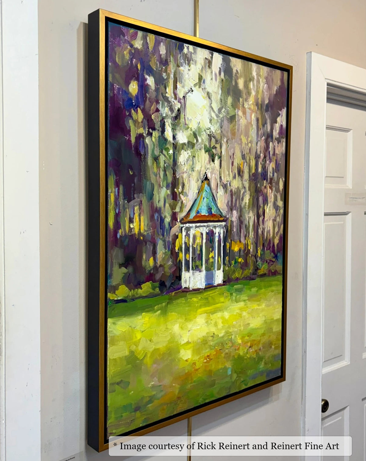 Hailey Gold & Black frame on an Impressionist painting by Rick Reinert, at Reinert Fine Art