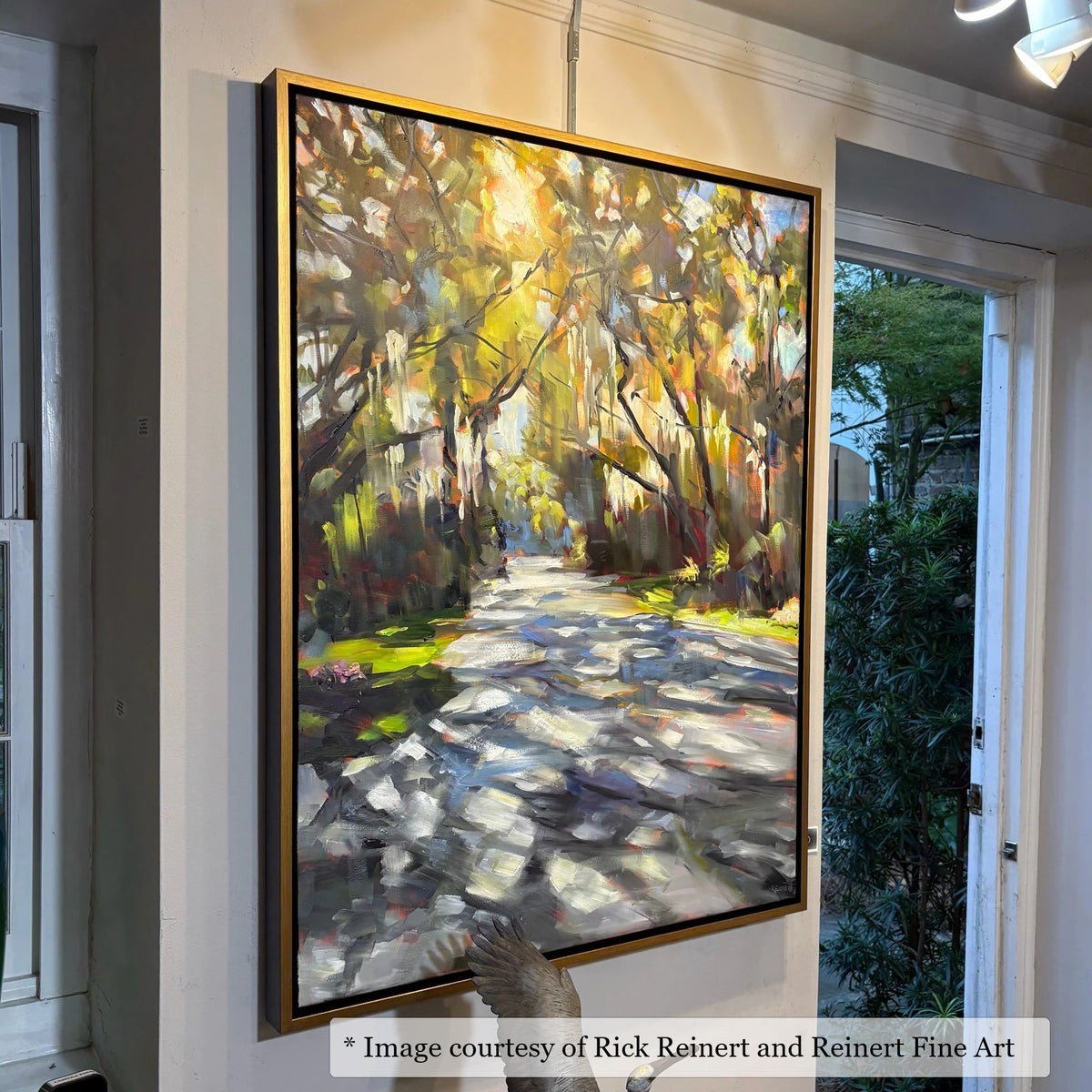 Hailey Gold & Black frame on an Impressionist painting by Rick Reinert, at Reinert Fine Art