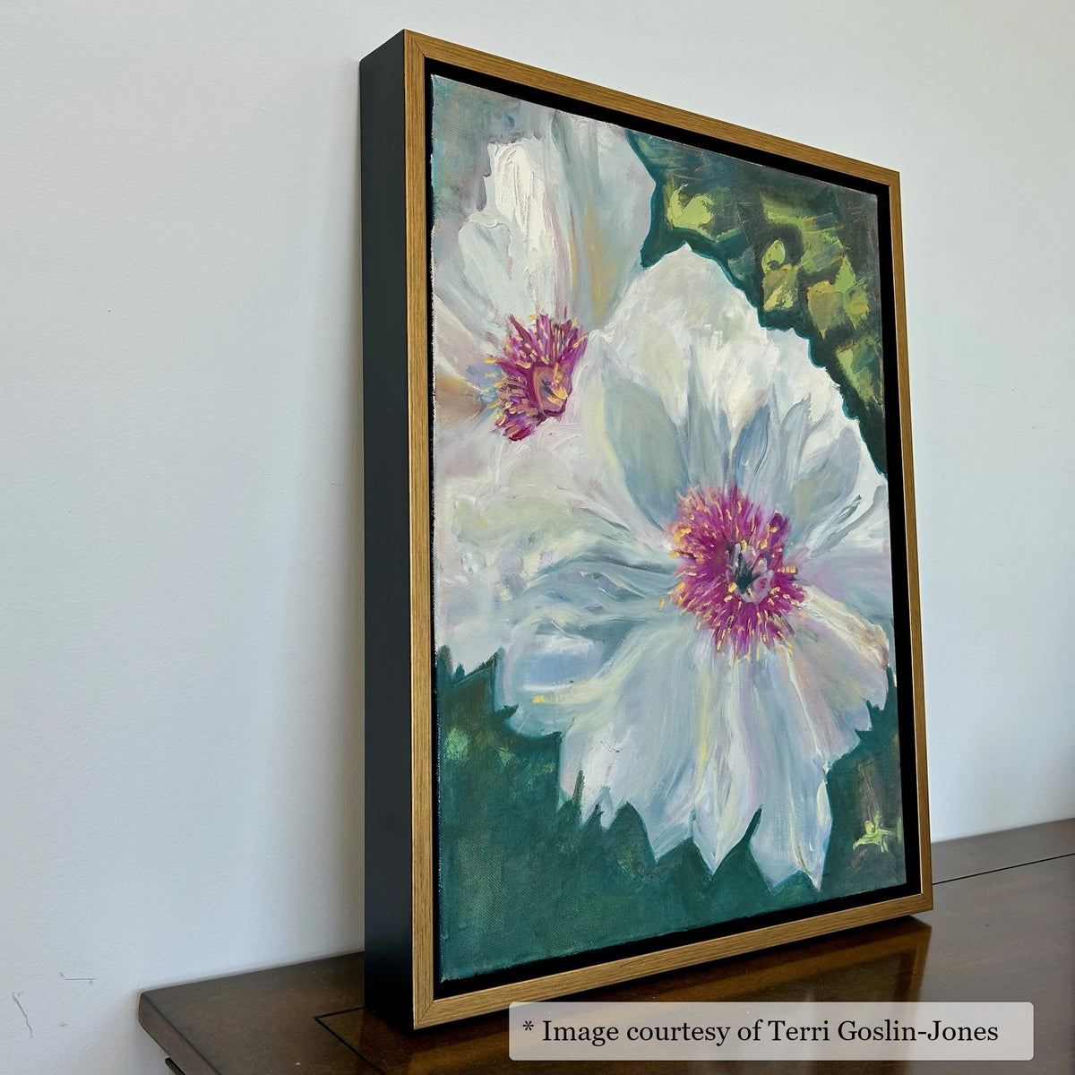 Hailey Gold & Black frame on an Impressionist painting by Terri Goslin-Jones