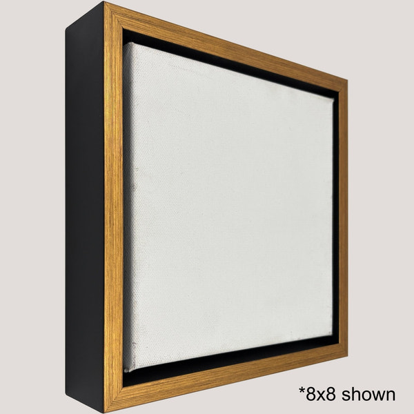Hailey - Gold Black Floater FramePicture Frame