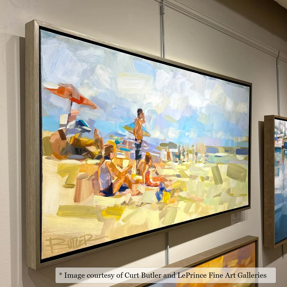 Hailey Silver frame on an Impressionist painting by Curt Butler, at LePrince Fine Art Galleries