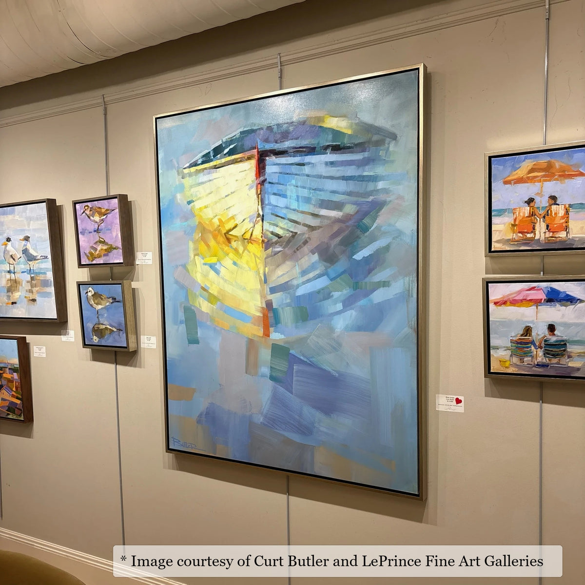 Hailey Silver frame on an Impressionist painting by Curt Butler, at LePrince Fine Art Galleries