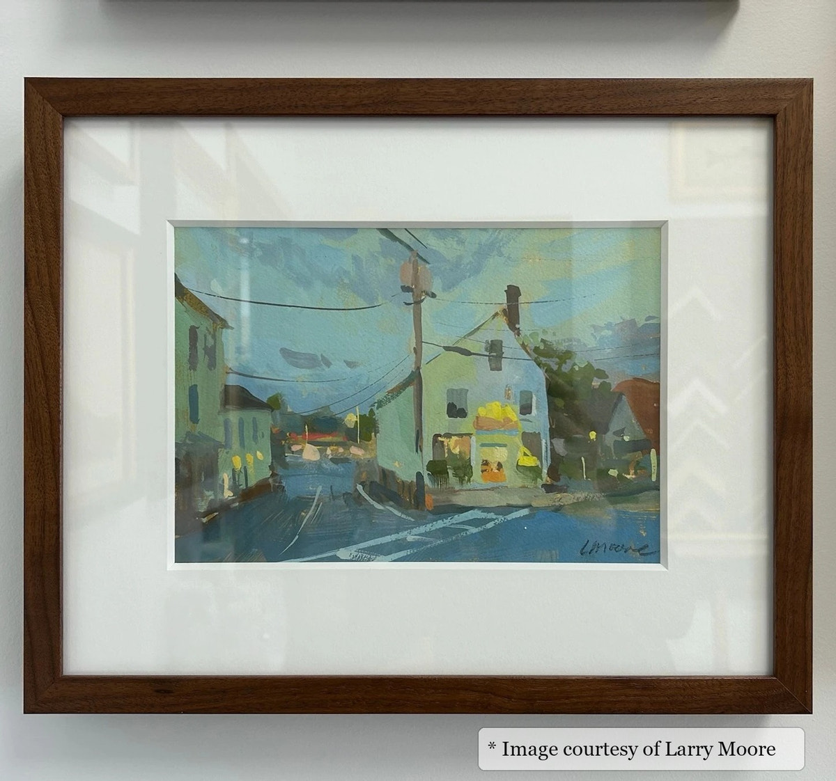 Hammond Walnut frame on an Impressionist painting by Larry Moore