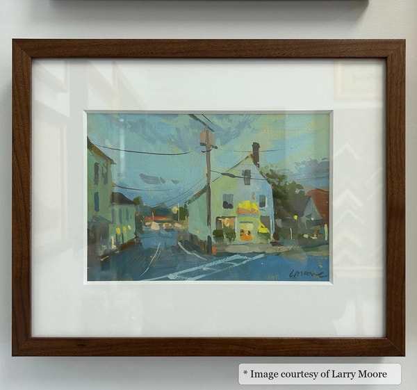 Hammond Walnut frame on an Impressionist painting by Larry Moore