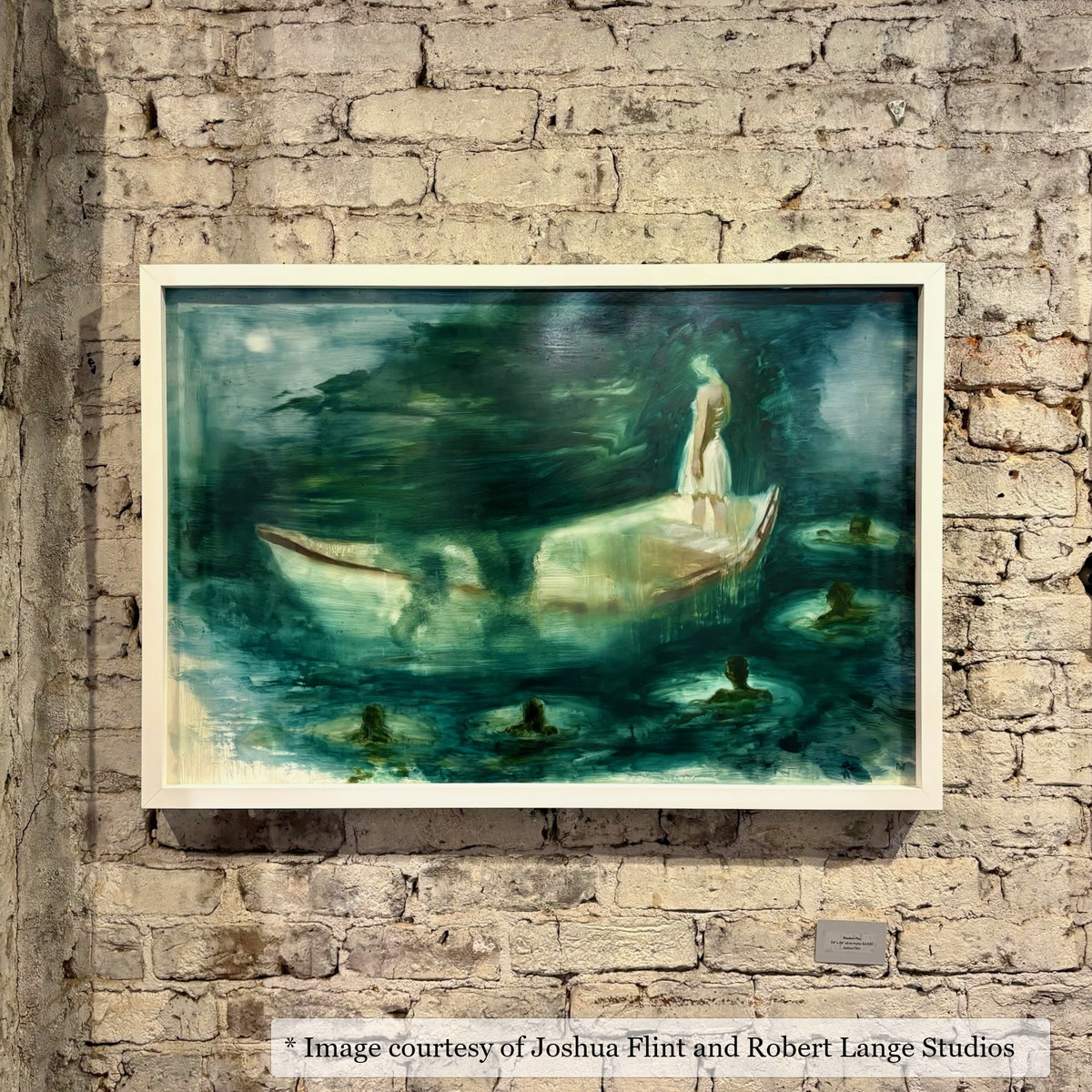 Hampton White frame on an Impressionist painting by Joshua Flint, at Robert Lange Studios