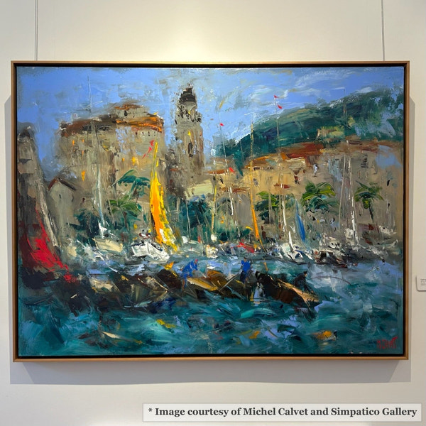 Floater Frame in Art Gallery Natural Cherry Wood