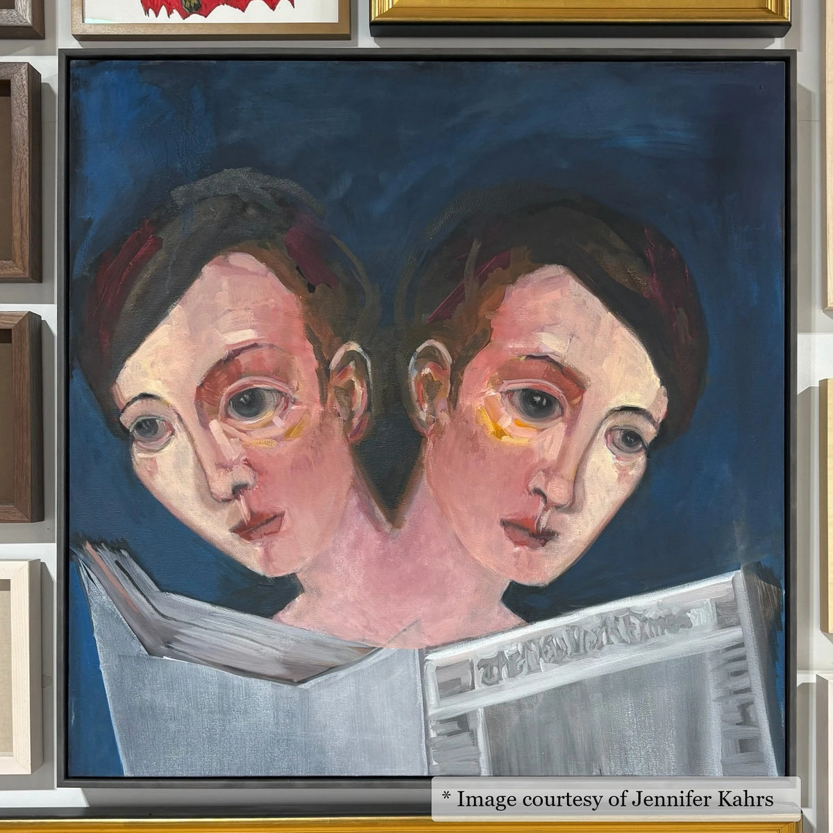 Kiawah Ebonized frame on a Surrealist painting by Jennifer Kahrs