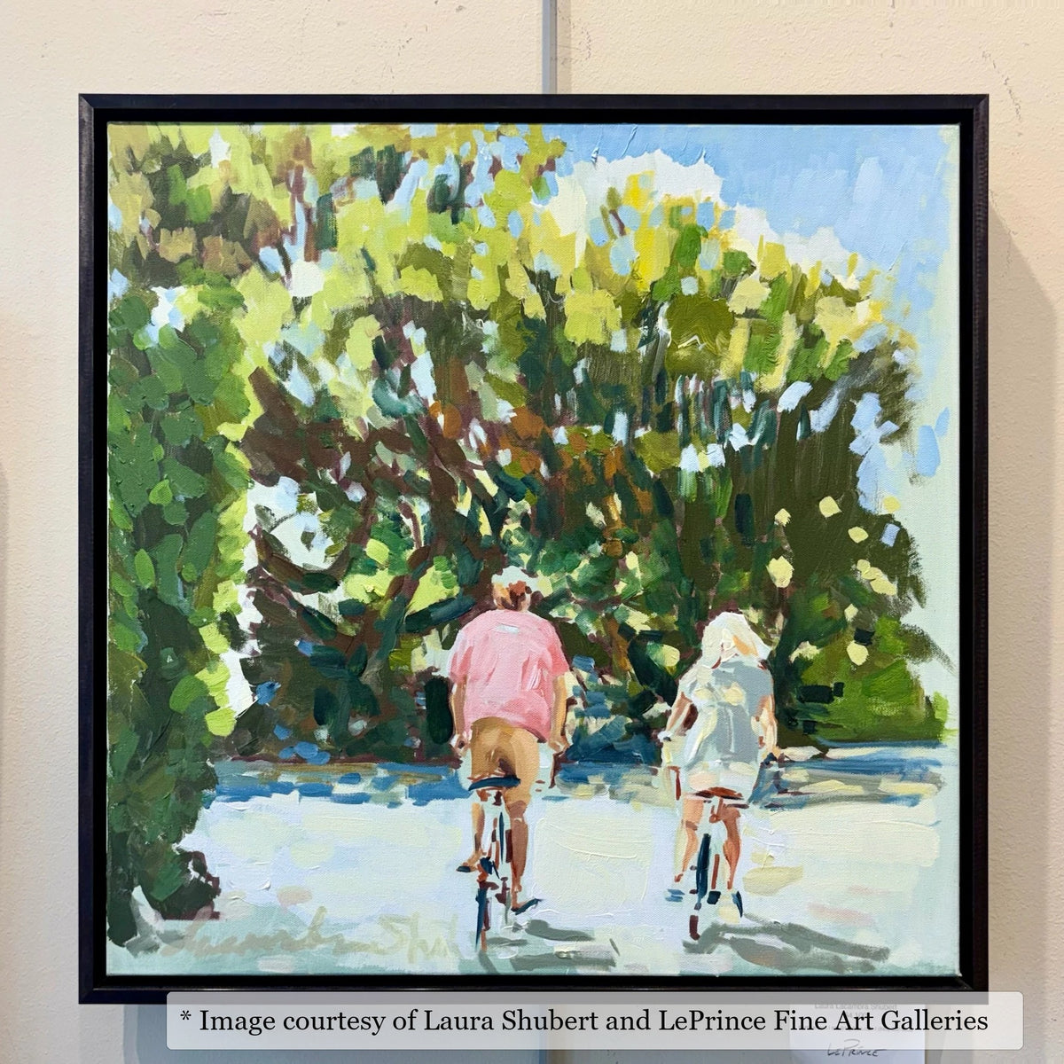 Logan Black frame on an Impressionist painting by Laura Shubert, at LePrince Fine Art Galleries