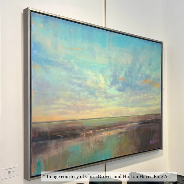 Logan Silver frame on an Impressionist painting by Chris Groves, at Horton Hayes Fine Art