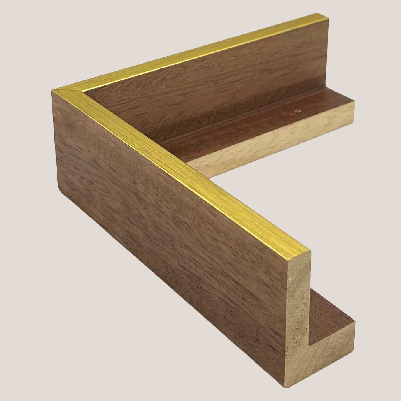 Marion - Natural & Gold Floater FramePicture Frame