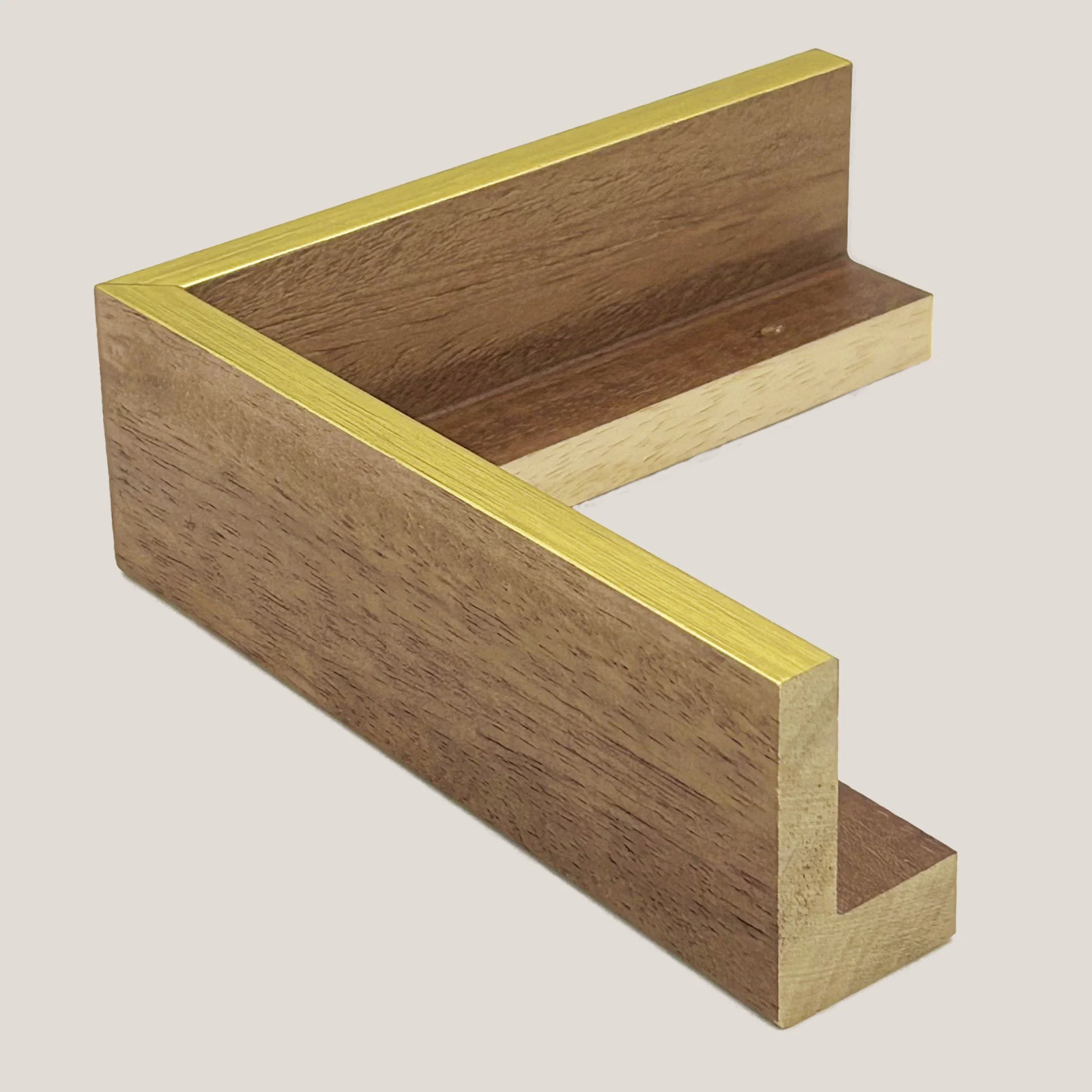 Marion - Natural & Gold Floater FramePicture Frame